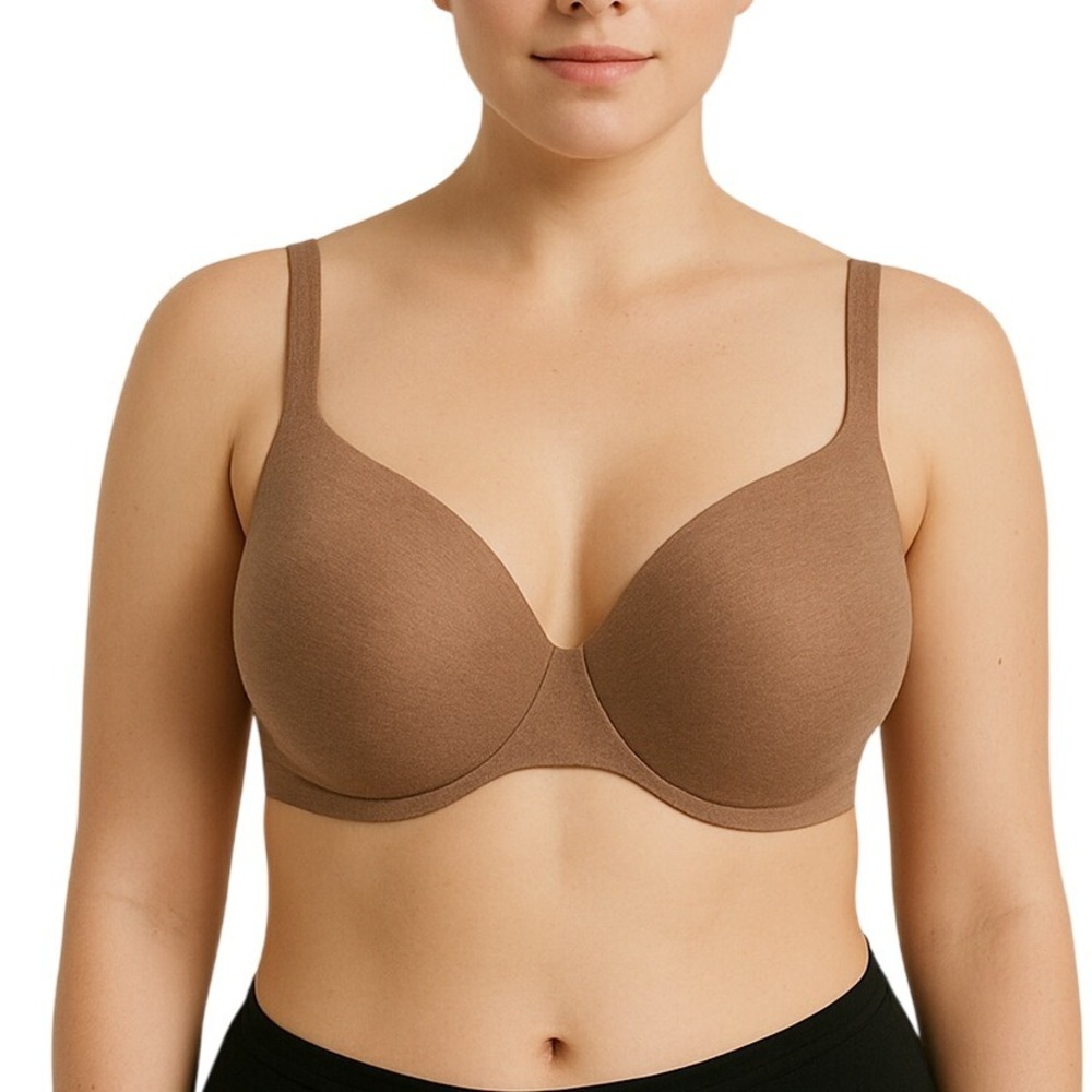 Cacique 44D Full Coverage T-Shirt Bra Smooth Comfort Everyday Nude